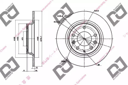 Тормозной диск DJ PARTS BD1379